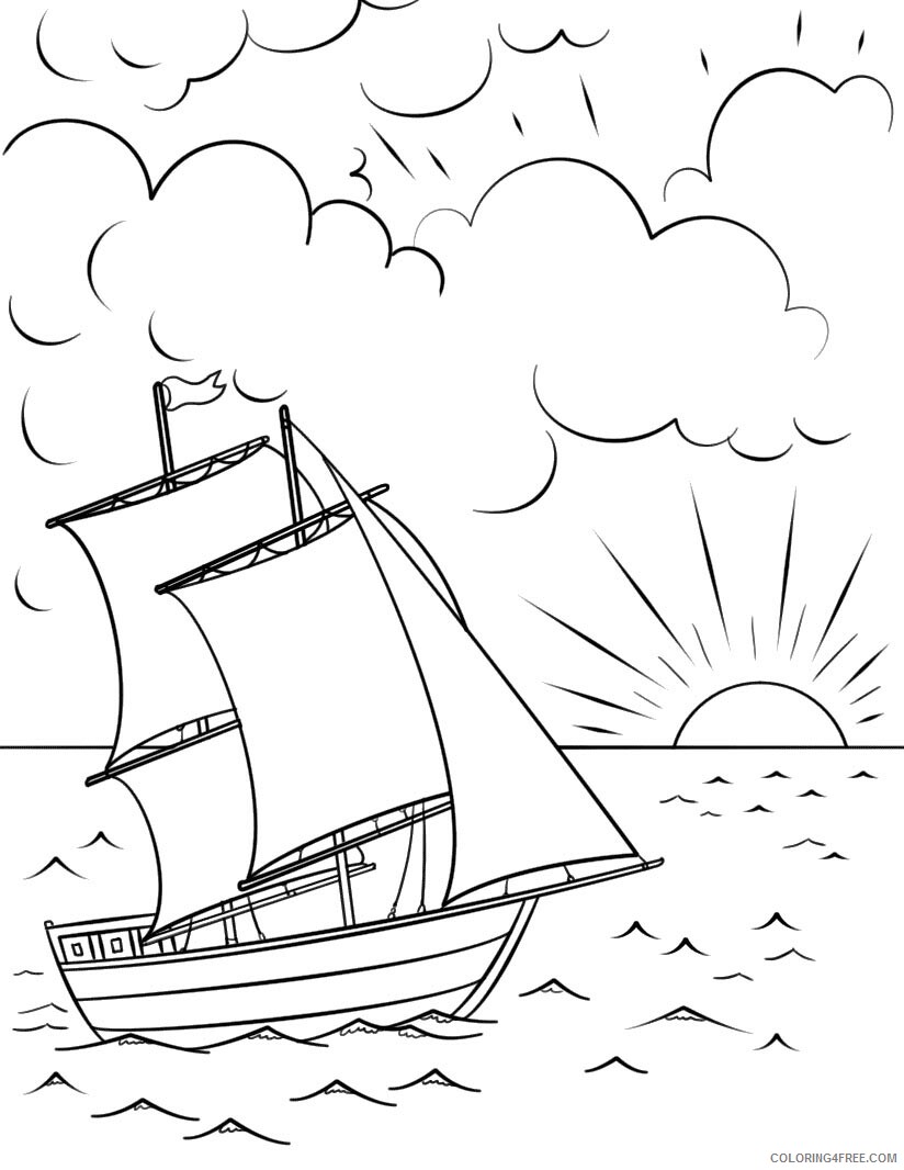 Sailboat Coloring Pages for boys sailboat 37 Printable 2020 0887 Coloring4free