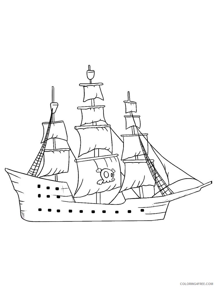 Sailboat Coloring Pages for boys sailboat 4 Printable 2020 0889 Coloring4free