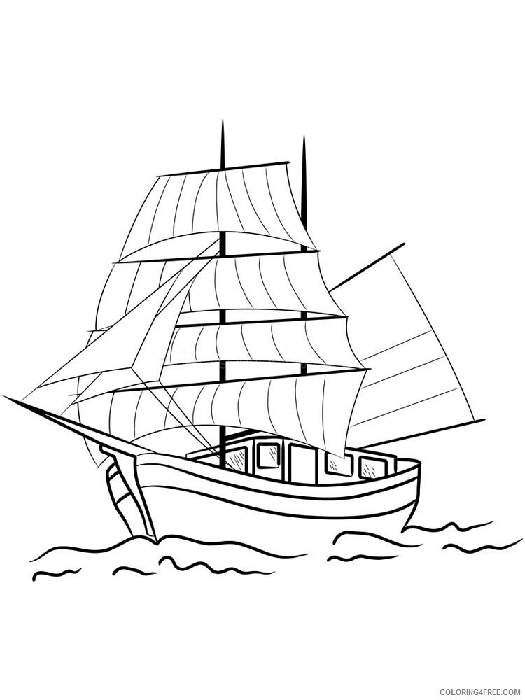Sailboat Coloring Pages for boys sailboat 40 Printable 2020 0890 Coloring4free