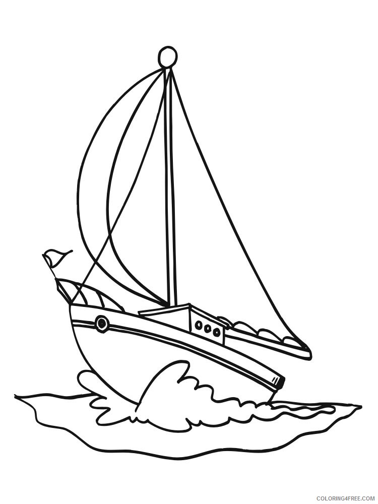 Sailboat Coloring Pages for boys sailboat 6 Printable 2020 0891 Coloring4free