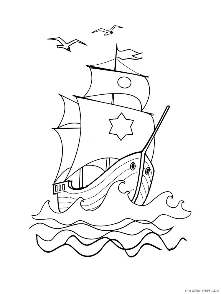 Sailboat Coloring Pages for boys sailboat 8 Printable 2020 0893 Coloring4free