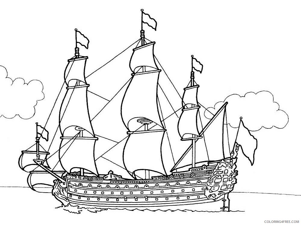 Sailboat Coloring Pages for boys sailboat 9 Printable 2020 0894 Coloring4free