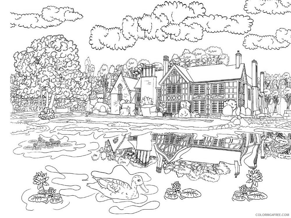 Scenery for Adults Coloring Pages scenery for adults 1 Printable 2020 684 Coloring4free