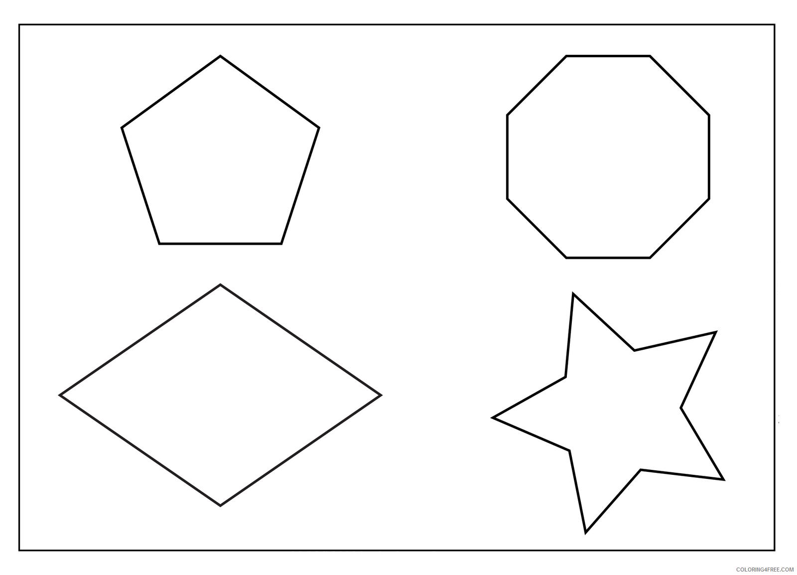 Shapes Coloring Pages Educational Geometric Shapes Printable 2020 1867 Coloring4free