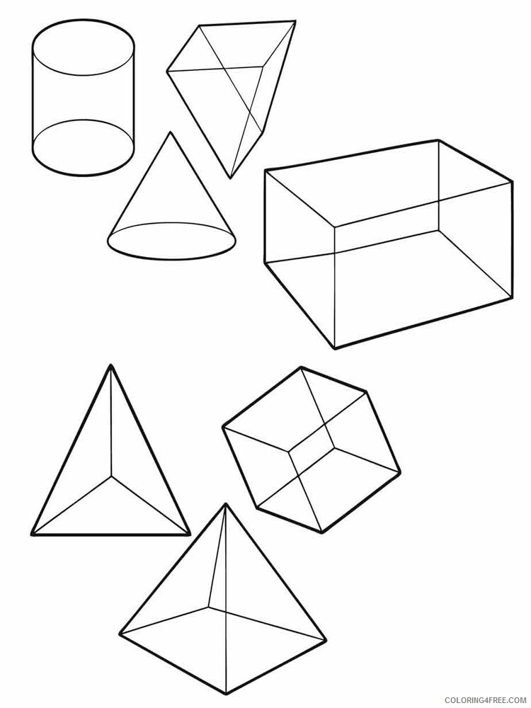 Shapes Coloring Pages Educational Shapes 15 Printable 2020 1894 Coloring4free