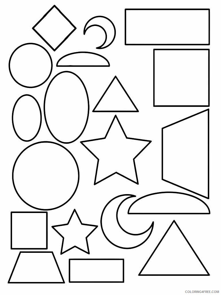 Shapes Coloring Pages Educational Shapes 8 Printable 2020 1896 Coloring4free