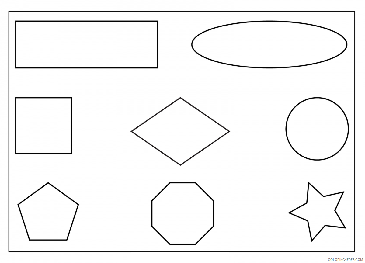Shapes Coloring Pages Educational With Shapes Printable 2020 1856 Coloring4free