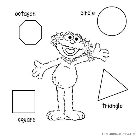Shapes Coloring Pages Educational Zoe Teaches Shapes Printable 2020 1903 Coloring4free