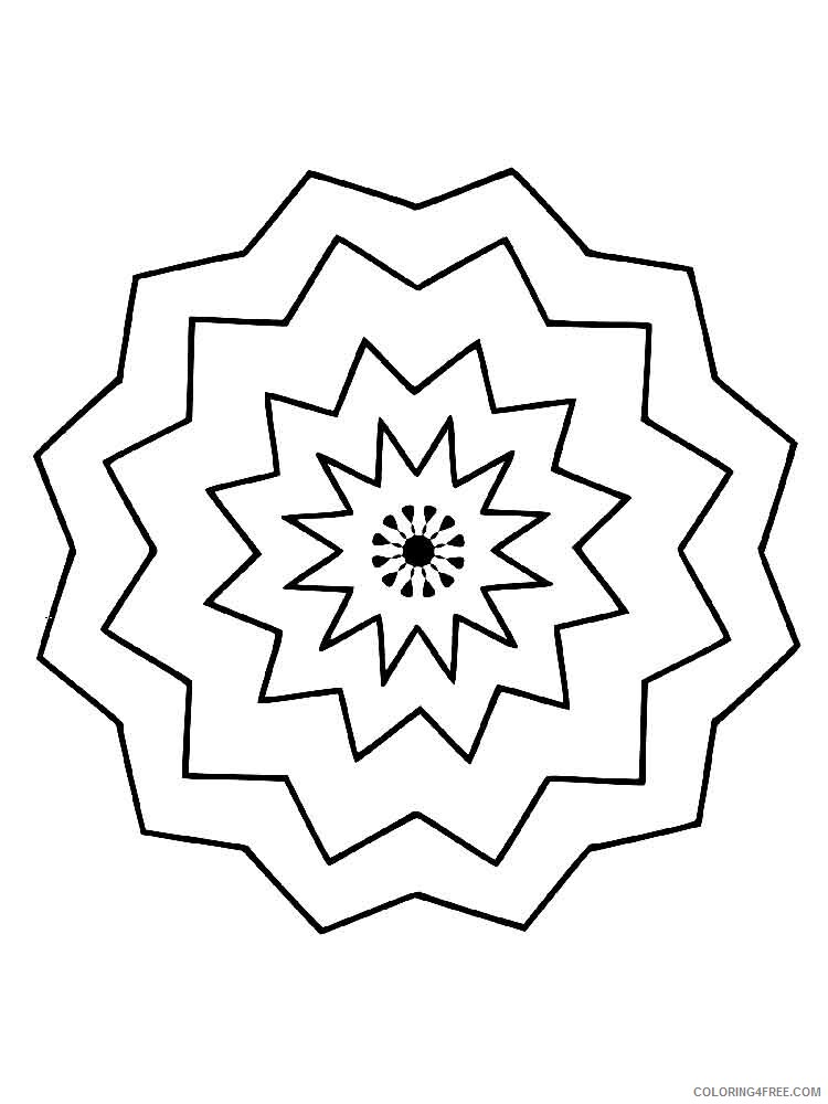 Simple Mandala Coloring Pages Adult simple mandala adult 14 Printable 2020 755 Coloring4free