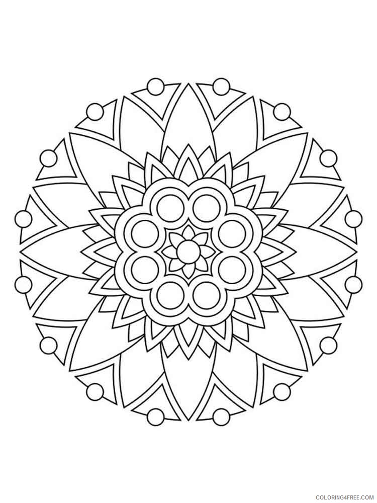 Simple Mandala Coloring Pages Adult simple mandala adult 2 Printable 2020 759 Coloring4free