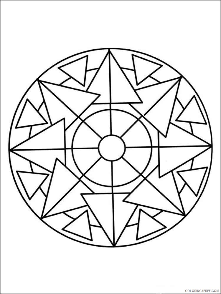 Simple Mandala Coloring Pages Adult simple mandala adult 4 Printable 2020 761 Coloring4free