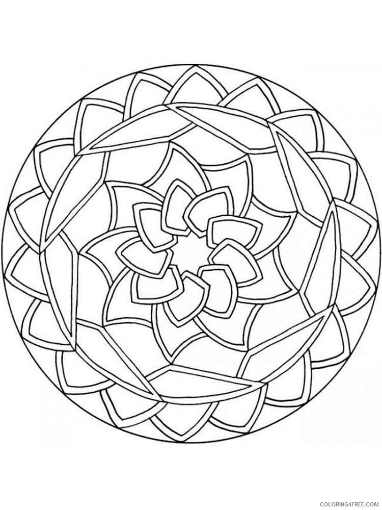 Simple Mandala Coloring Pages Adult simple mandala adult 5 Printable 2020 762 Coloring4free