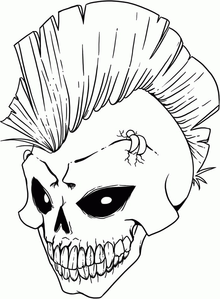 Skull for Adults Coloring Pages Free Skull for Adults Printable 2020 702 Coloring4free
