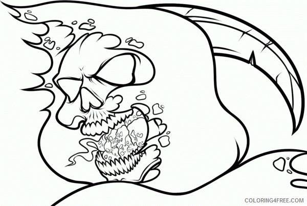 Skull for Adults Coloring Pages Free Skull to Print Printable 2020 705 Coloring4free
