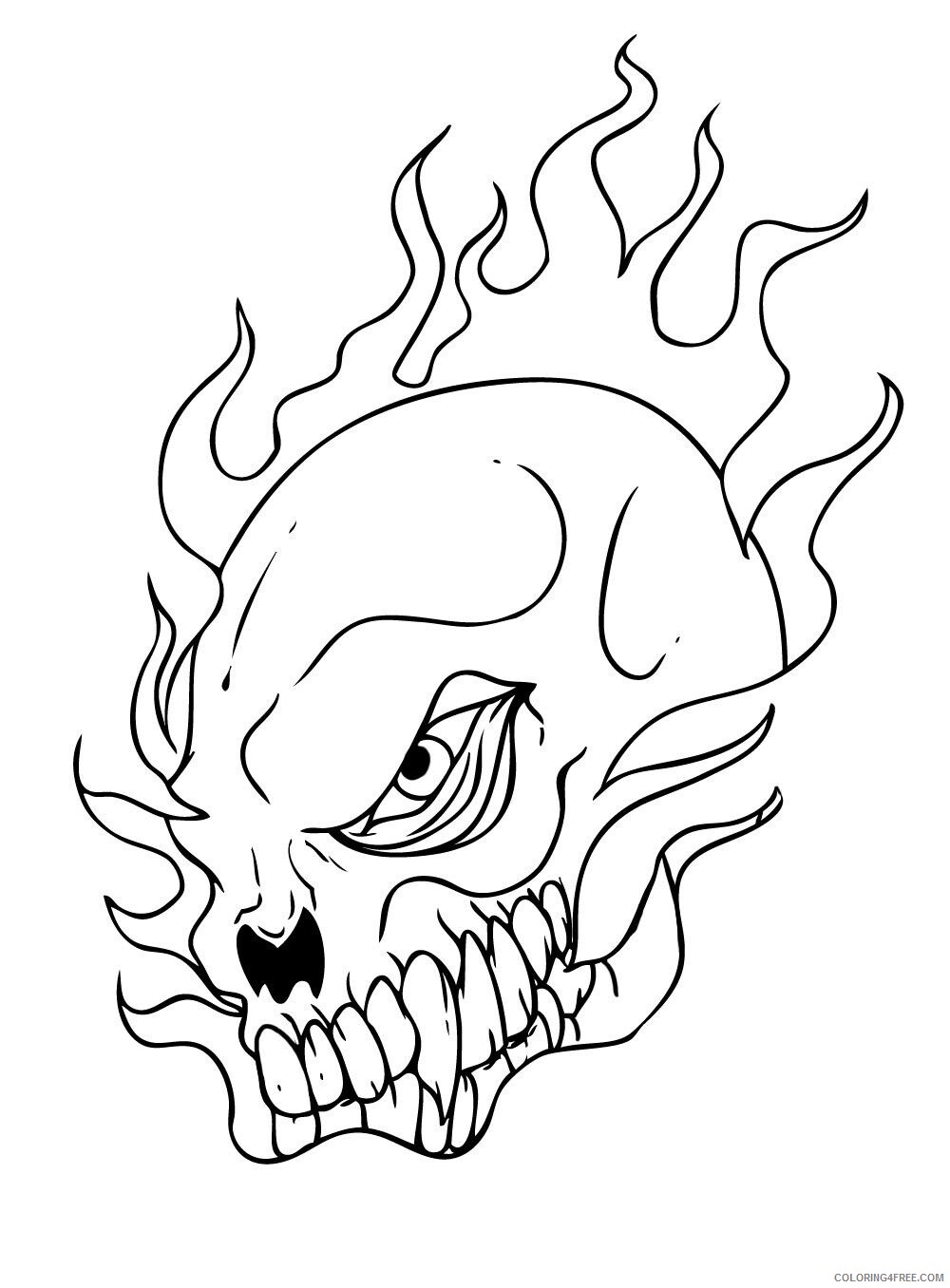 Skull for Adults Coloring Pages Skull 2 Printable 2020 715 Coloring4free