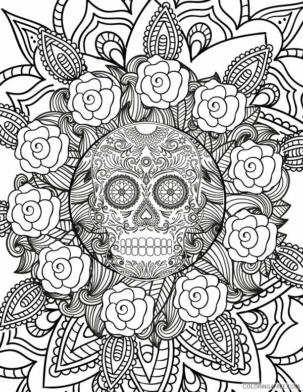 Skull for Adults Coloring Pages Skull Design Printable 2020 745 Coloring4free