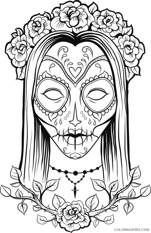 Skull for Adults Coloring Pages Skull for Adults Printable 2020 721 Coloring4free