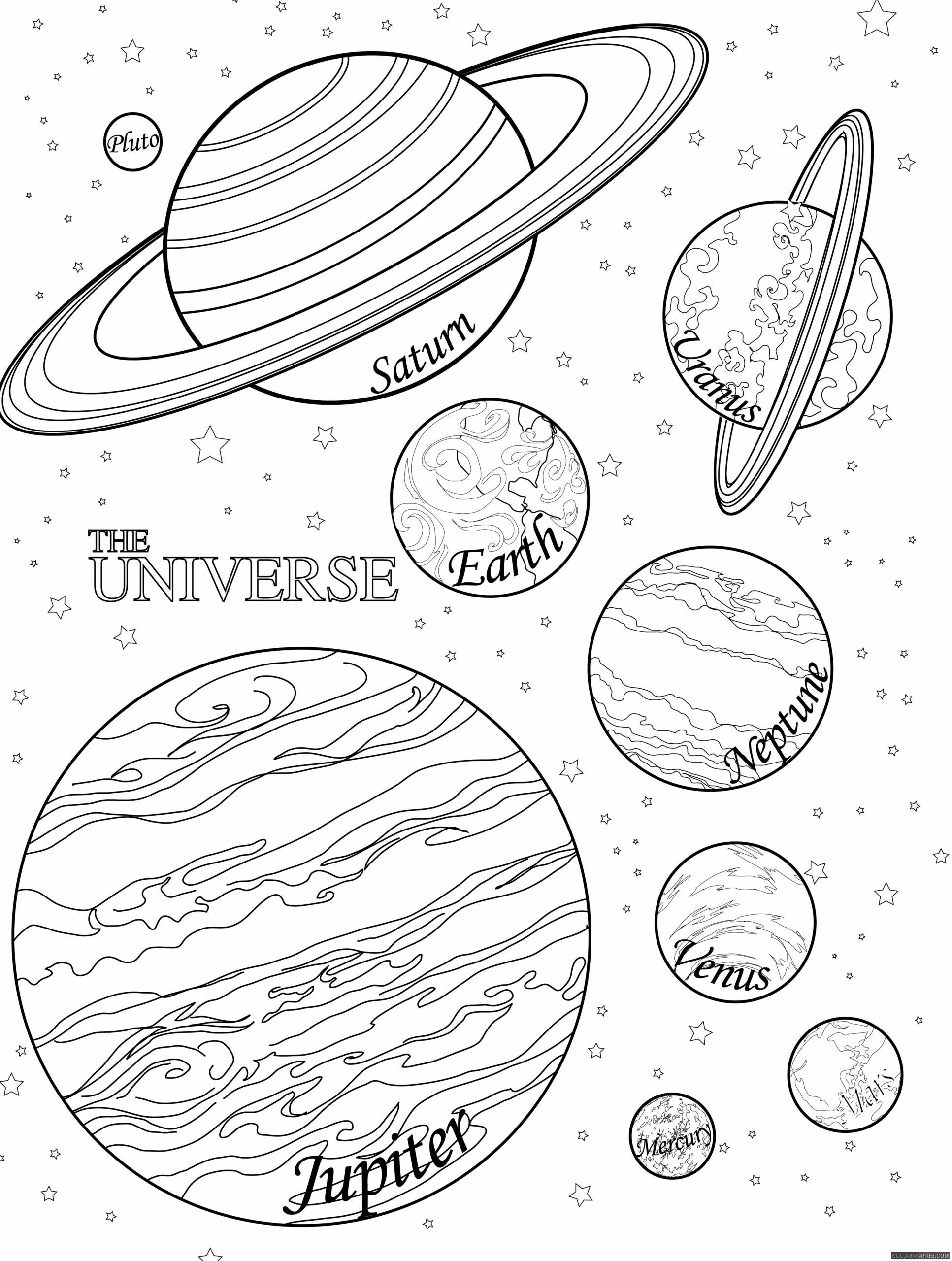 Solar System Coloring Pages Educational Free Printable 2020 1920 Coloring4free