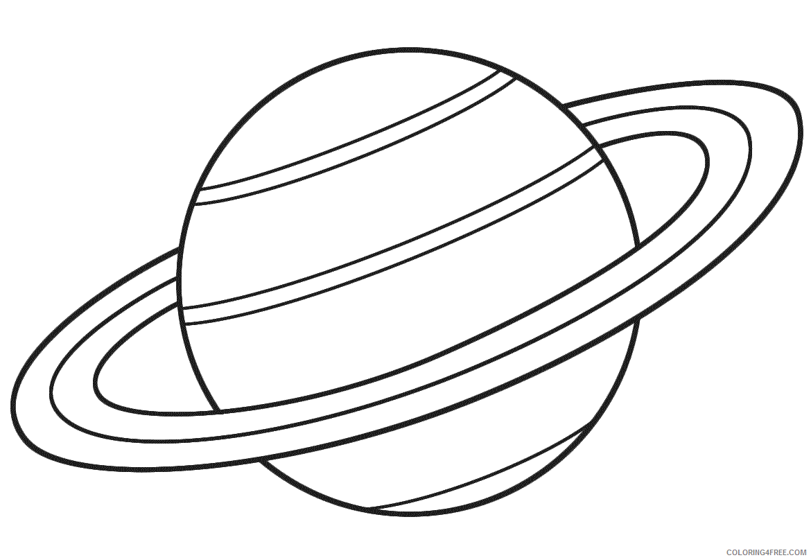 Solar System Coloring Pages Educational Saturn Solar System Printable 2020 1917 Coloring4free