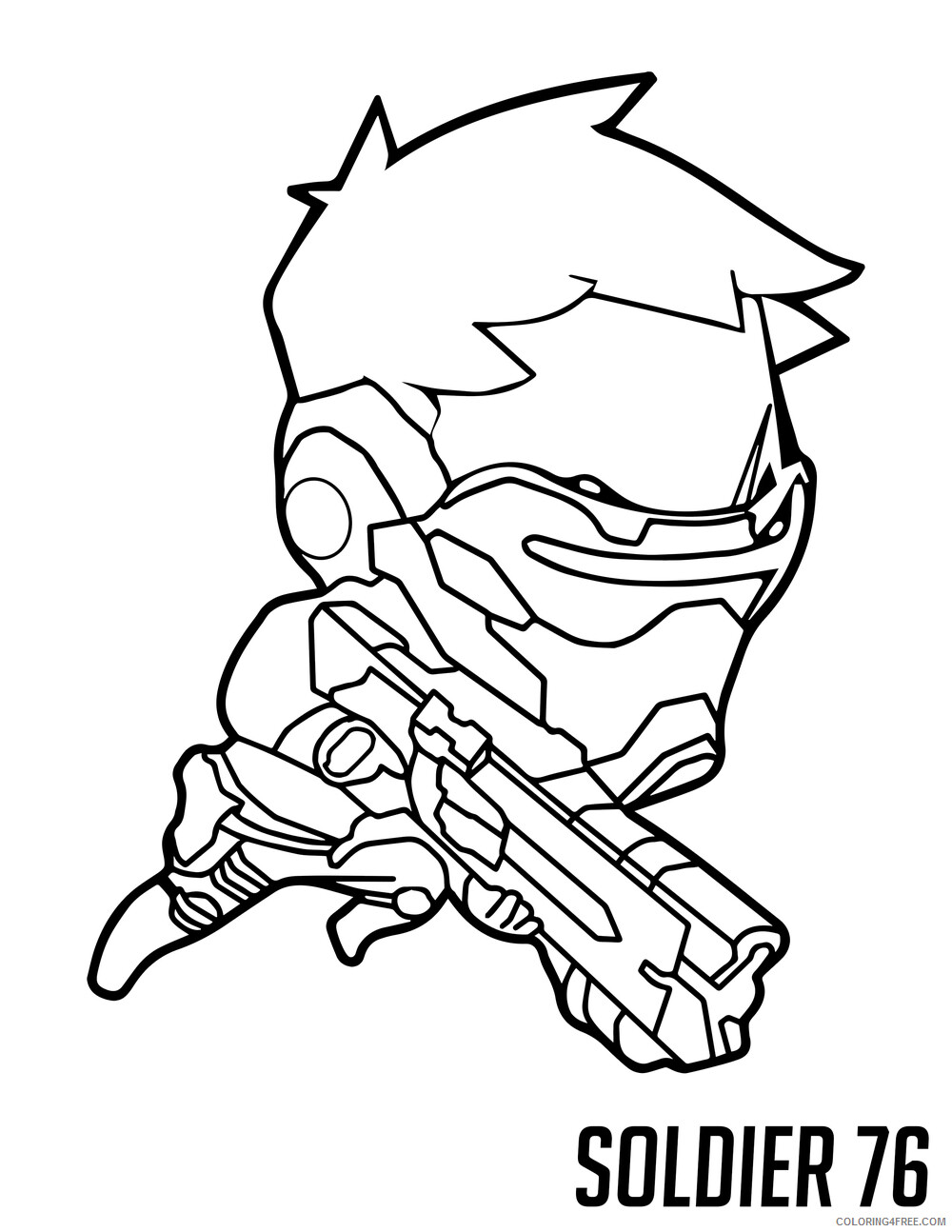 Soldier Coloring Pages for boys Overwatch Soldier Cute Spray Printable 2020 0920 Coloring4free