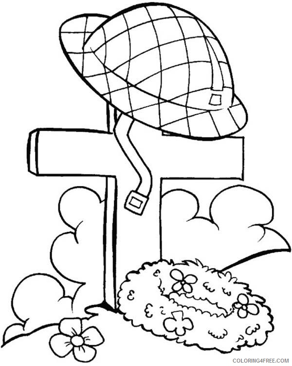 Soldier Coloring Pages for boys Remembrance Day Soldier Helmet Print 2020 0925 Coloring4free
