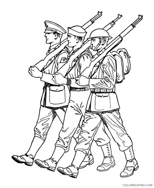 Soldier Coloring Pages for boys Soldiers Parade in Armed Forces Day 2020 0936 Coloring4free