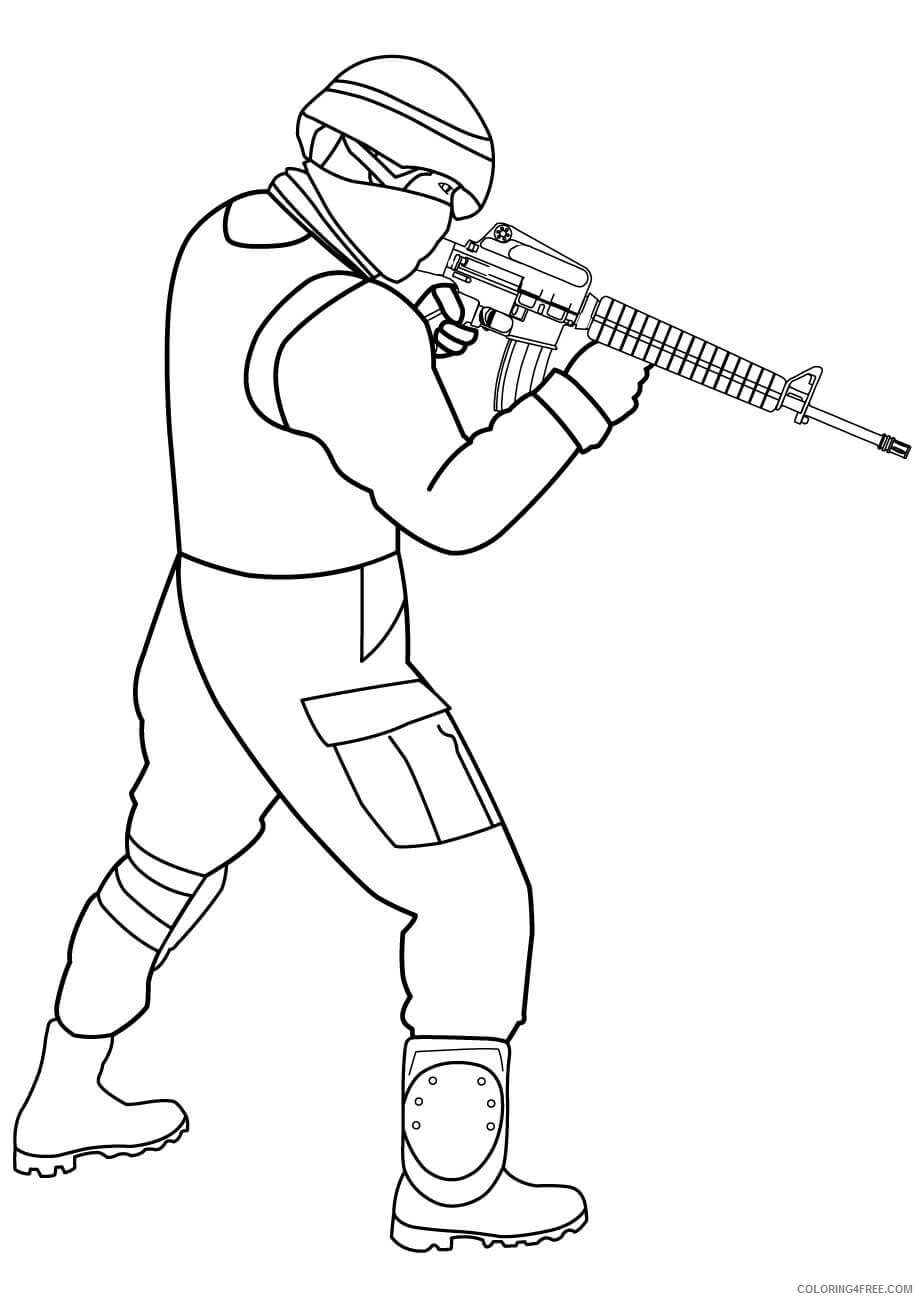 Soldier Coloring Pages For Boys Special Forces Soldier Printable 2020 0915 Coloring4free Coloring4free Com - piggy roblox coloring pages printable