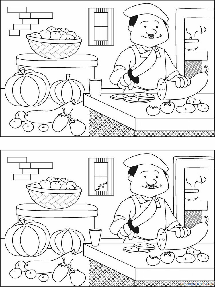 Spot the Difference Coloring Pages Educational Printable 2020 1932 Coloring4free
