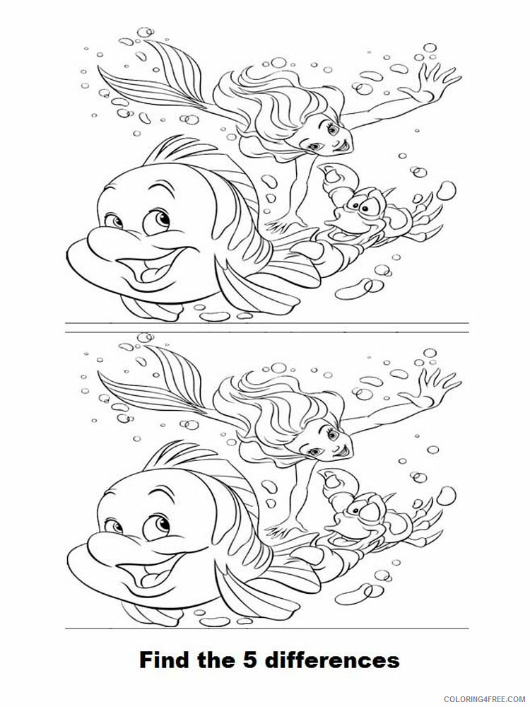 Spot the Difference Coloring Pages Educational Printable 2020 1933 Coloring4free