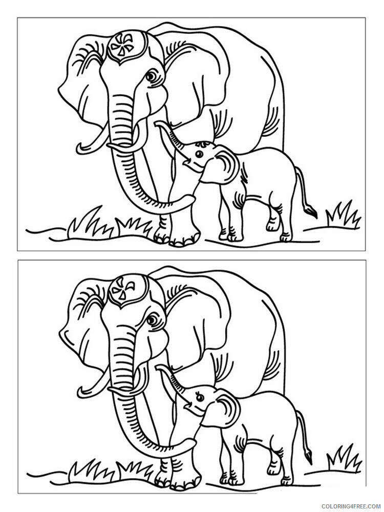 Spot the Difference Coloring Pages Educational Printable 2020 1938 Coloring4free