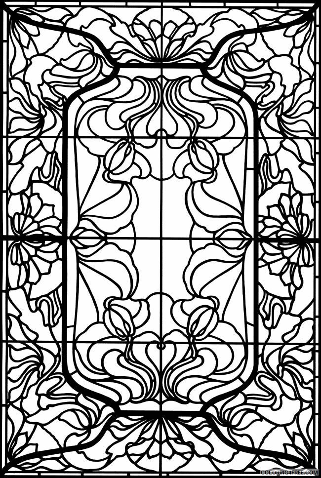 Stained Glass for Adults Coloring Pages Images for Adult Printable 2020 778 Coloring4free