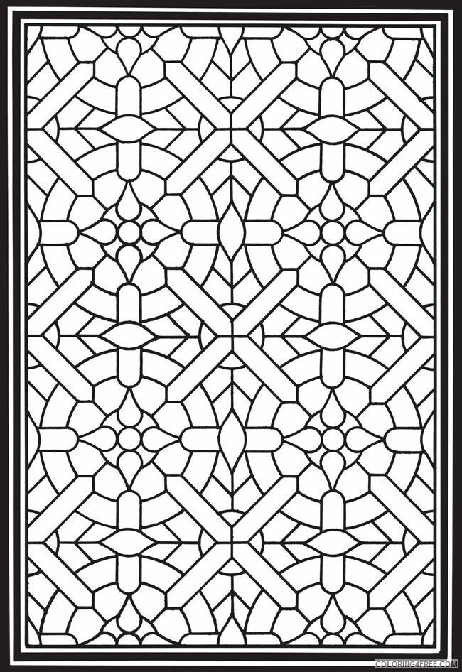 Stained Glass for Adults Coloring Pages Pattern For Adults to Printable 2020 780 Coloring4free