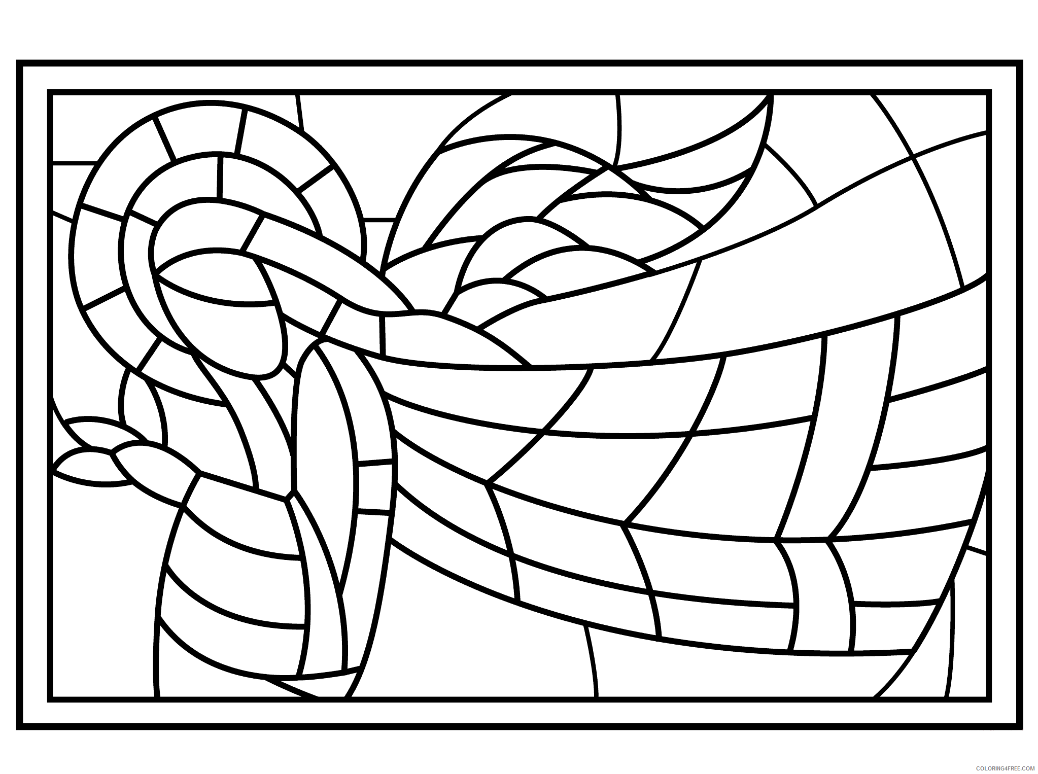 Stained Glass for Adults Coloring Pages Printable 2020 752 Coloring4free