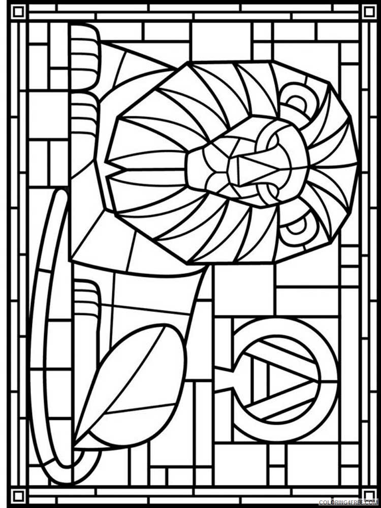 Stained Glass for Adults Coloring Pages Printable 2020 771 Coloring4free