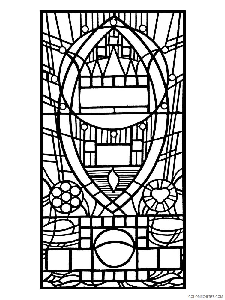 Stained Glass for Adults Coloring Pages Printable 2020 773 Coloring4free