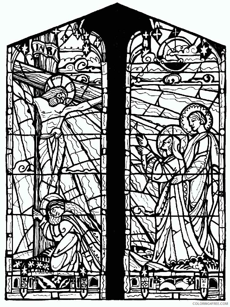 Stained Glass for Adults Coloring Pages Printable 2020 776 Coloring4free