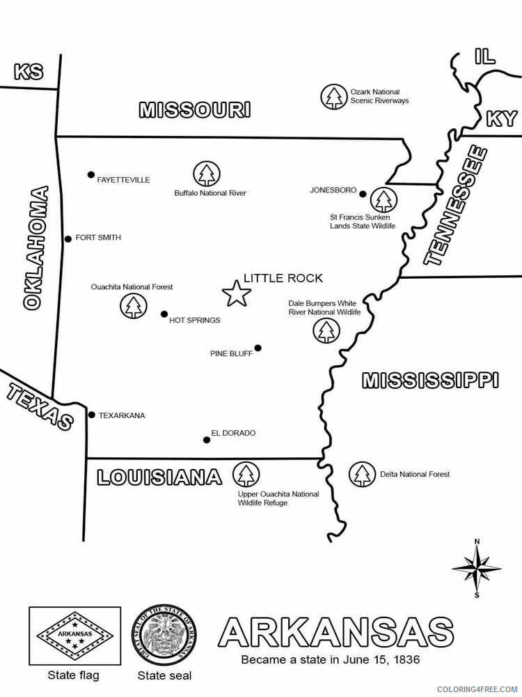 State Map Coloring Pages Educational State map 8 Printable 2020 1955 Coloring4free