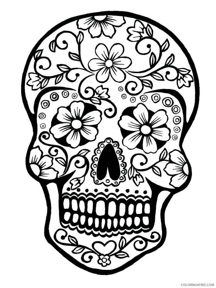 Sugar Skull Coco Coloring Pages Sugar Skull Worksheets Teaching