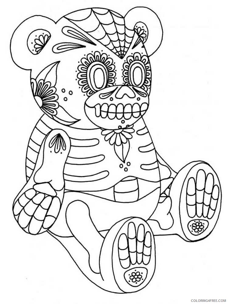 Sugar Skull Coloring Pages Adult sugar skull for adults 13 Printable 2020 805 Coloring4free