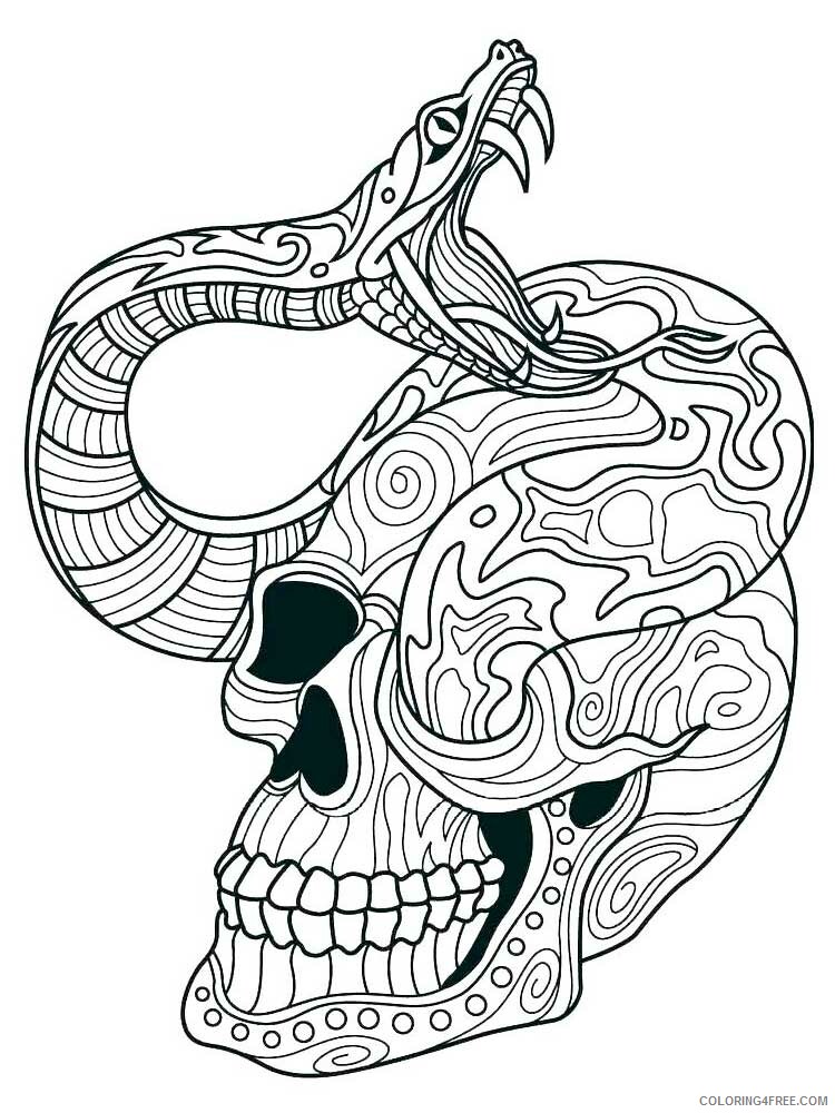 Sugar Skull Coloring Pages Adult sugar skull for adults 16 Printable 2020 807 Coloring4free