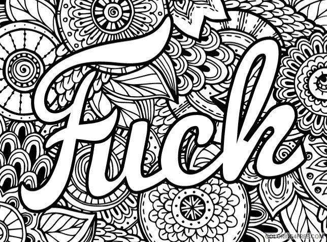 Swear Word Coloring Pages Adult Adult Swear Word Printable 2020 819 Coloring4free