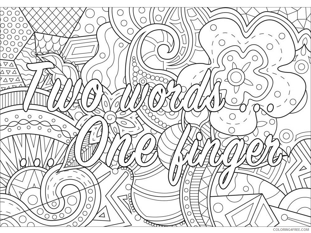 Swear Word Coloring Pages Adult swear word for adults 10 Printable 2020 834 Coloring4free
