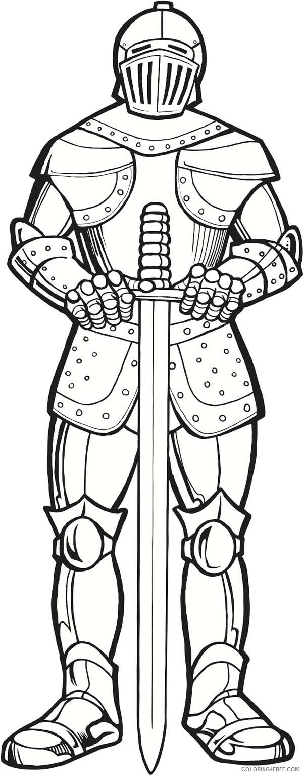 Sword Coloring Pages for boys Armor of God and Long Sword Printable 2020 0955 Coloring4free