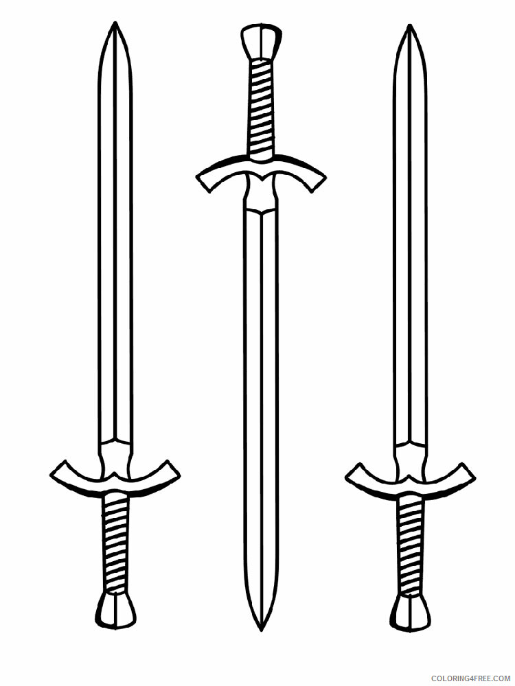 Sword Coloring Pages for boys sword for boys 2 Printable 2020 0957 Coloring4free