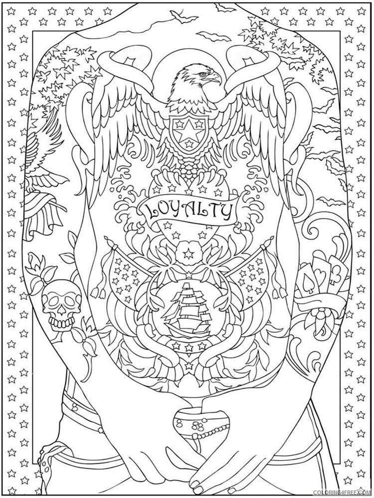 Tattoo for Adults Coloring Pages tattoo for adults 10 Printable 2020 786 Coloring4free