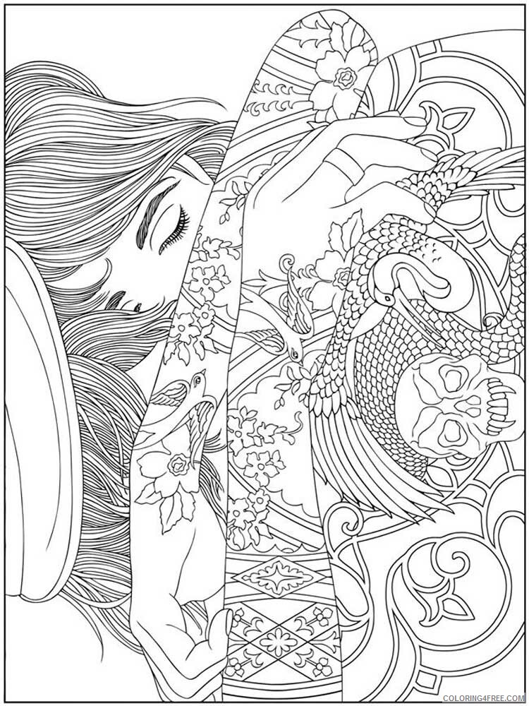 Tattoo for Adults Coloring Pages tattoo for adults 2 Printable 2020 791 Coloring4free