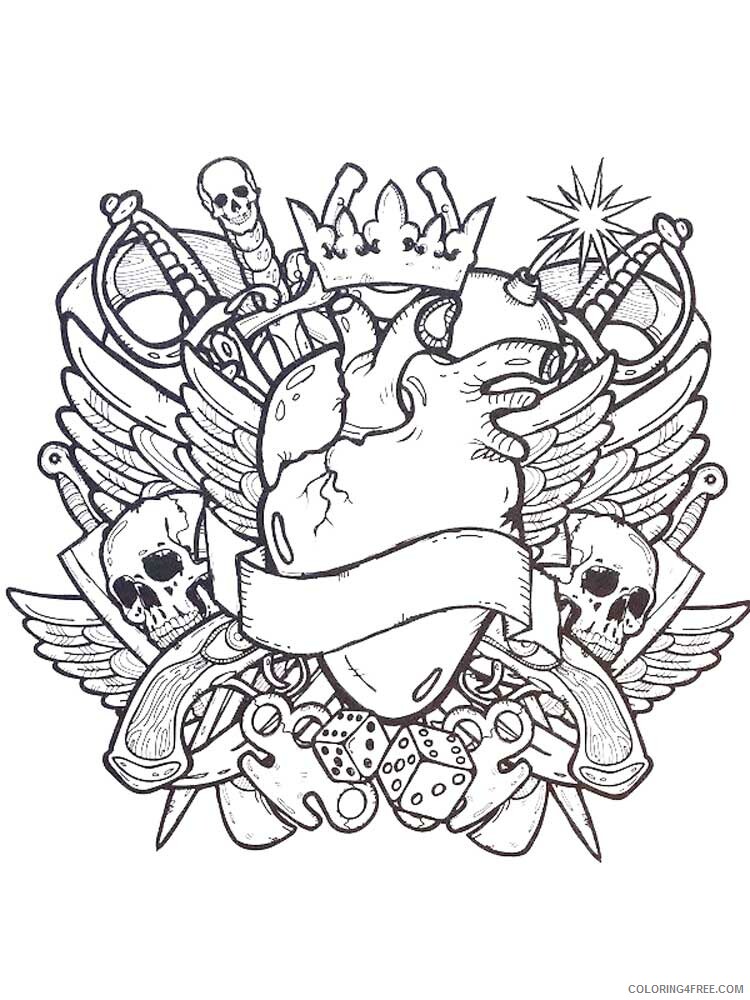 Tattoo for Adults Coloring Pages tattoo for adults 5 Printable 2020 794 Coloring4free