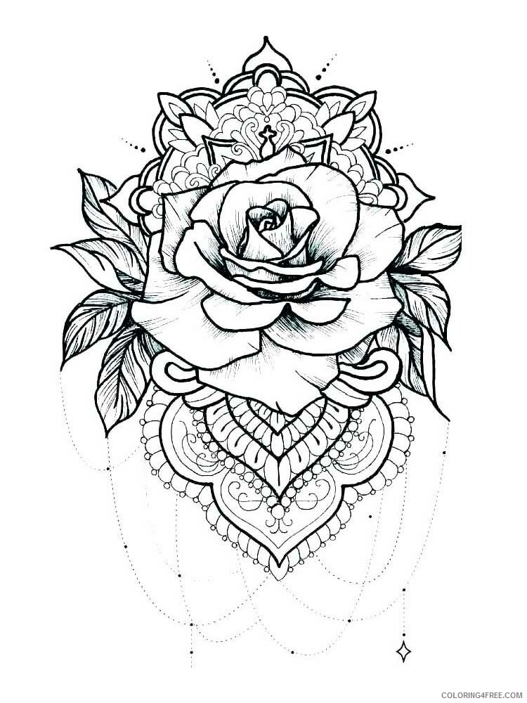 Tattoo for Adults Coloring Pages tattoo for adults 6 Printable 2020 795 Coloring4free