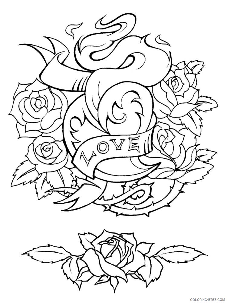 Tattoo for Adults Coloring Pages tattoo for adults 7 Printable 2020 796 Coloring4free