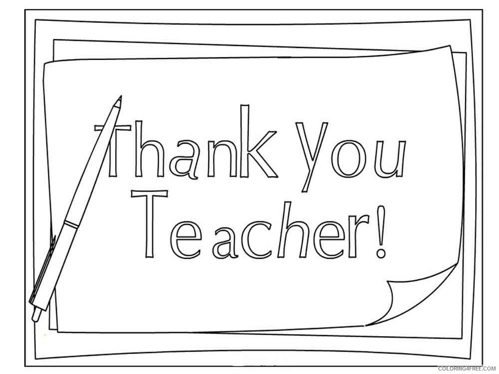 Teacher Appreciation Coloring Pages Educational Printable 2020 1971 Coloring4free